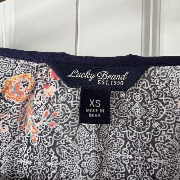 Lucky Brand Boho embroidered peasant top - Picture 5 of 6